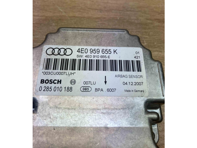 Блок подушек безопасности 4E0959655K, 0285010188   Audi A8 S8 D3 4E