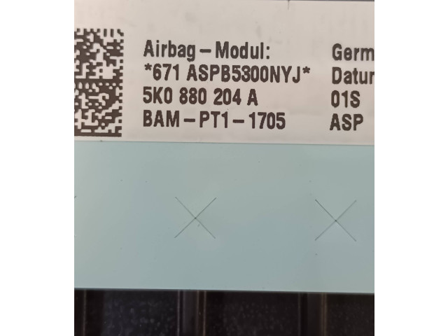 Надувная подушка для пассажира 5K0880204A, BAMPT11705   Volkswagen Tiguan 2011