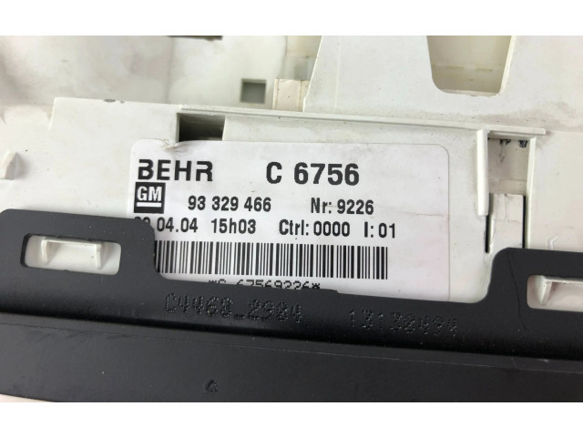 Блок управления климат-контролем 93329466, C6756   Vauxhall Meriva A