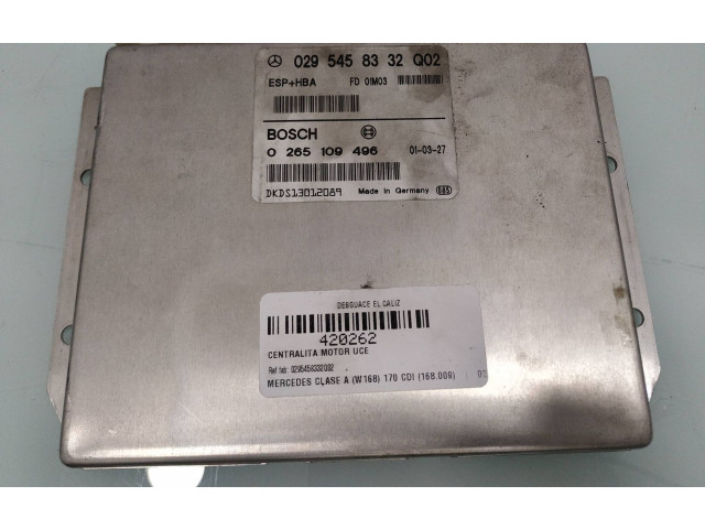 Řídící jednotka 0295458332Q02   Mercedes-Benz A W168 2001