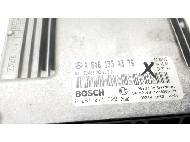 Řídící jednotka A6461534379, 0281011329   Mercedes-Benz E W211 2005