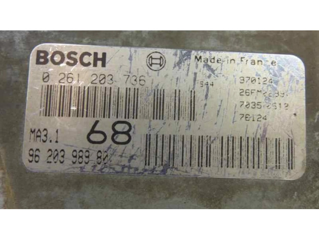 Řídící jednotka 0261203736, 274   Peugeot 106 1996