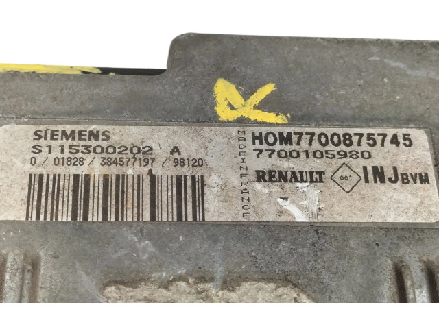 Řídící jednotka 7700105980, HOM7700875745   Renault Megane I 1998