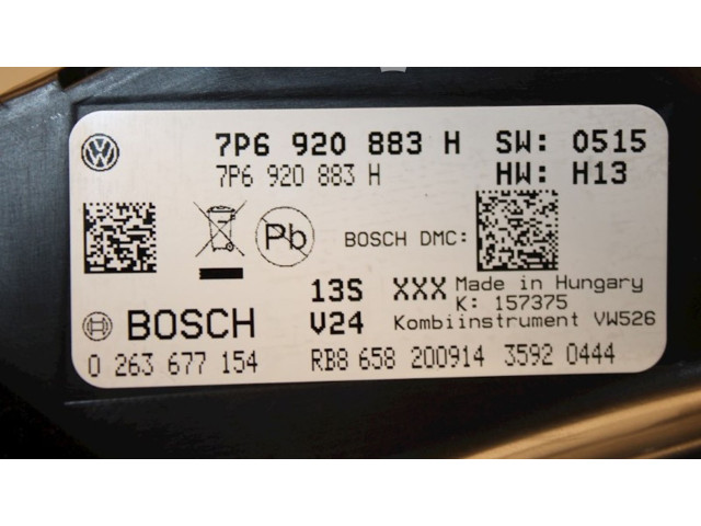 Панель приборов 7P6920883H, 0263677154   Volkswagen Touareg II       