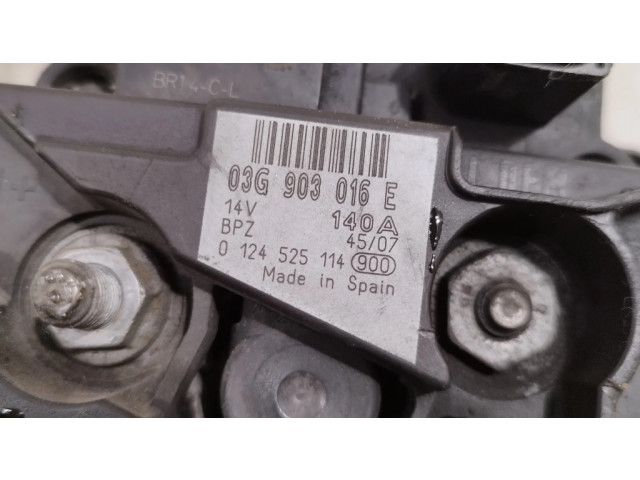 Генератор 03G903016, 0124525114   Audi A4 S4 B8 8K 2.0     