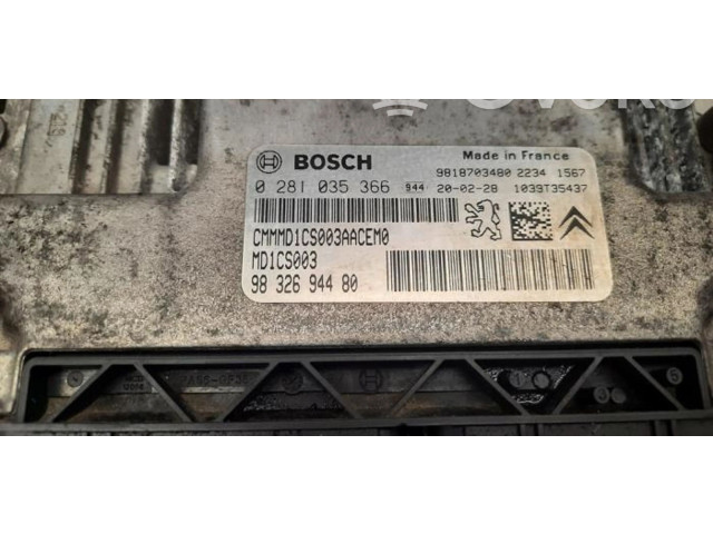 Pojistková skříňka Блок управления двигателя 9818703480   Peugeot Traveller 2020