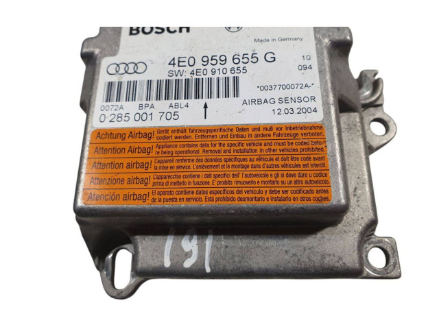 Блок подушек безопасности 4E0959655G, 4E0910655   Audi A8 S8 D3 4E