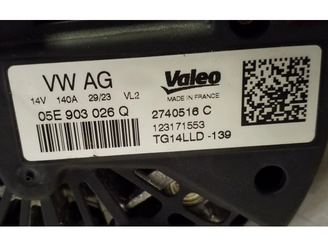 Генератор 05E903026Q, TG14LLD139   Skoda Kamiq      