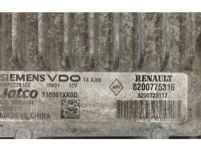 Блок управления коробкой передач 8200775316, 5WP22281CC   Renault Laguna III
