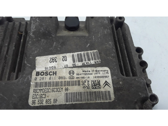 Řídící jednotka 0281011089, 9653202580   Peugeot 206 2003
