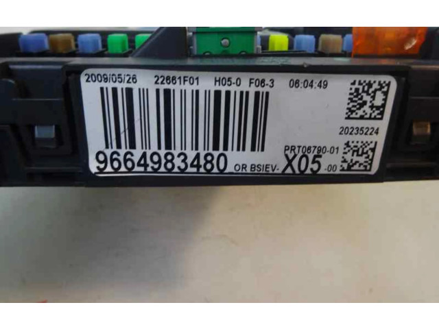 Pojistková skříňka Řídící jednotka BSM 9664983480   Citroen C3 Pluriel 2009
