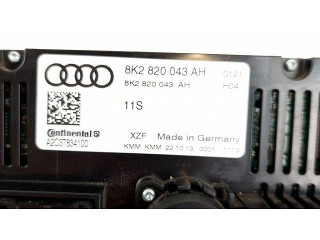 Блок управления климат-контролем 8K2820043AH, A2C37834100   Audi A4 S4 B8 8K