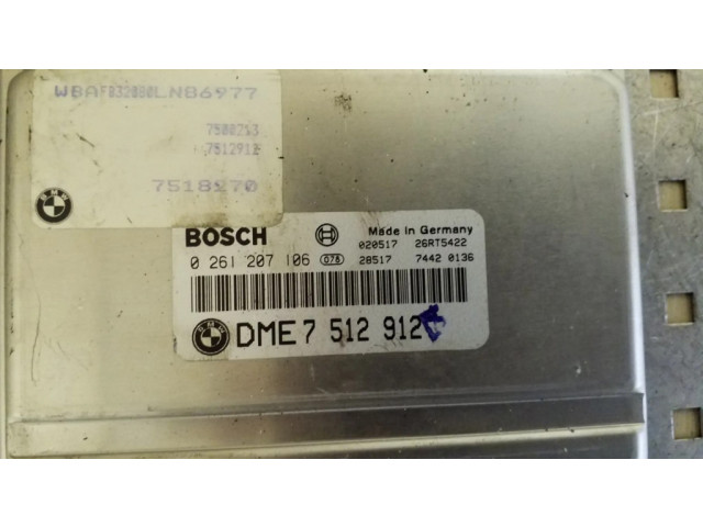 Řídící jednotka DME7512912, 0261207106   BMW X5 E53 2002