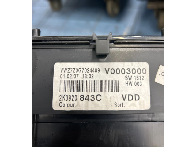 Панель приборов 2K0920843C, V0003000   Volkswagen Caddy       