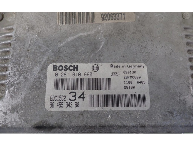 Řídící jednotka 9645534380 0281010880   Peugeot 607 2002