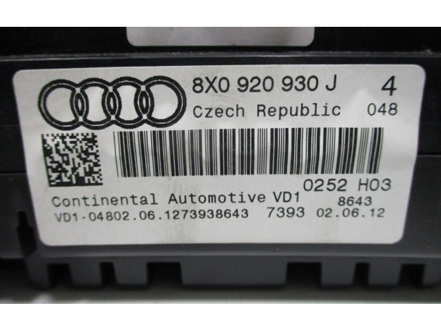 Спидометр (приборный щиток) 8X0920930J   Audi A5 Sportback 8TA 2012