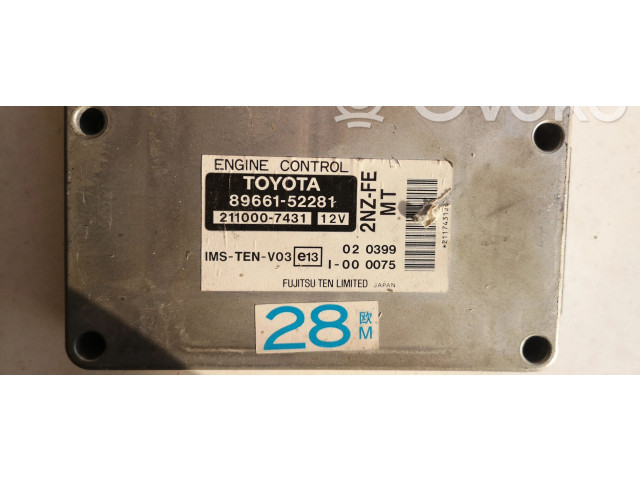Řídící jednotka 89661-52281, 89666-20150 175200-6851   Toyota Corolla Verso E110 2004