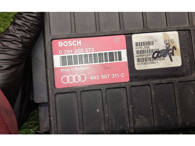 Блок управления двигателем ECU 443907311C, 0261200273   Audi 80 90 S2 B4