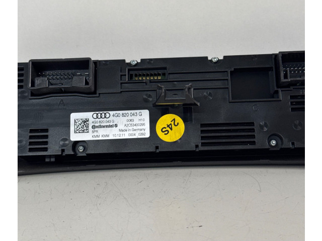 Блок управления климат-контролем 4G0820043G, A2C53400295   Audi A6 S6 C7 4G
