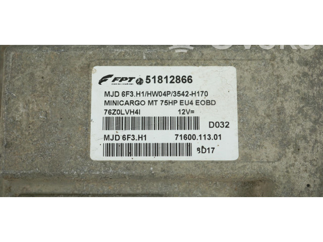 Řídící jednotka 51812866   Fiat Fiorino 2014