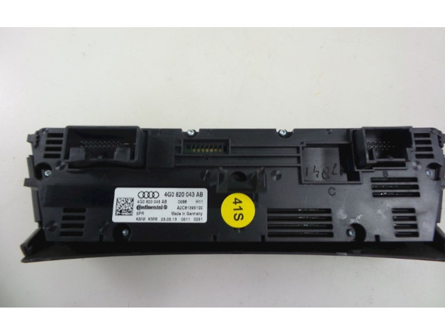 Блок управления климат-контролем 4G0820043AB, 4G0820043AB   Audi A6 S6 C7 4G