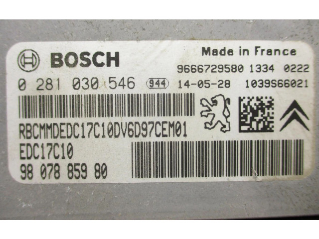 Řídící jednotka 9807885980   Peugeot 2008 I 2014