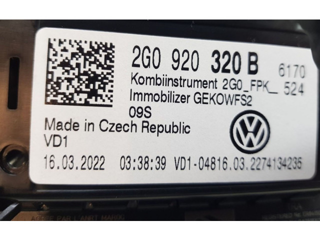 Панель приборов 2G0920320B, 2G0920320B   Volkswagen Taigo       