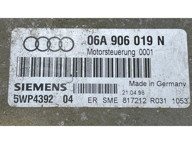 Блок управления двигателя 06A906019N, 5WP439204   Audi A3 S3 8L