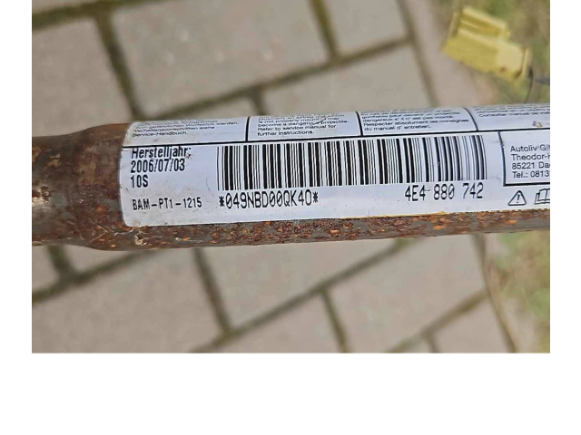 Боковая подушка безопасности 4E4880742, 2006107J03   Audi A8 S8 D3 4E