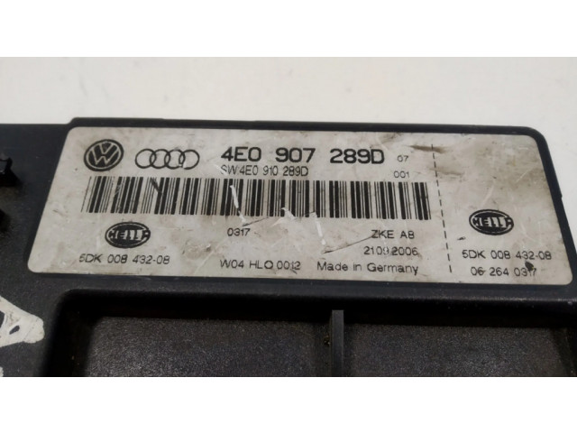 Блок комфорта 4E0907289D, 4E0910289D   Audi A8 S8 D3 4E   