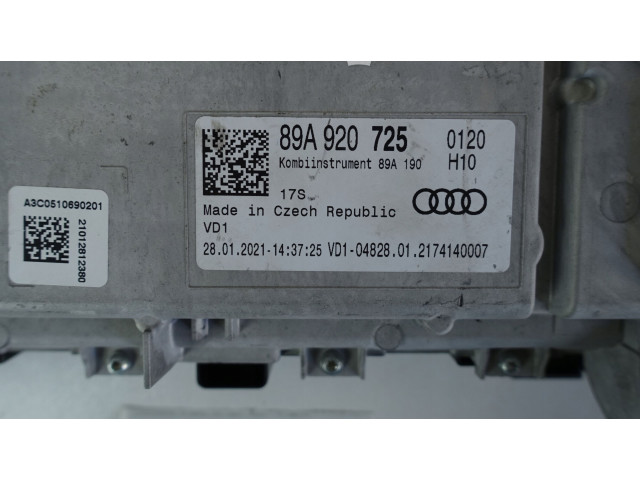Přístrojová deska  Audi Q4 Sportback e-tron 2022 LICZNIK VIRTUAL ZEGARY LCD AUDI E-TRON Q4 89A 89A920725  