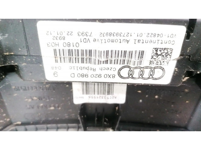 Панель приборов 8X0920980D, 1273938932   Audi A1       