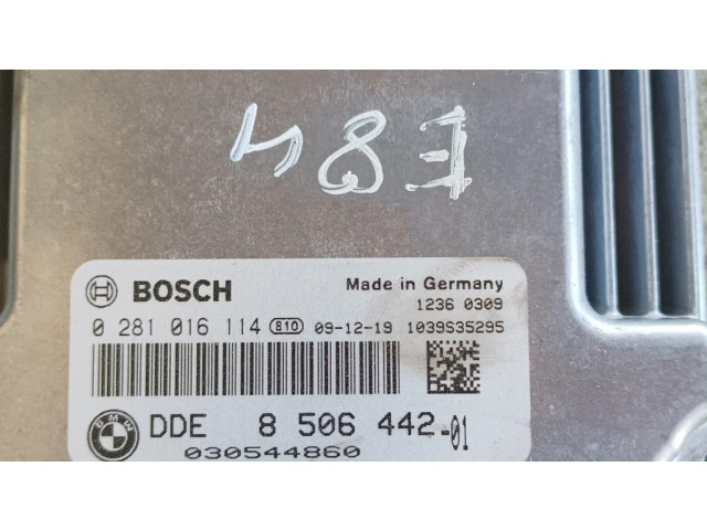 Řídící jednotka 8506442, 0281016114   BMW X1 E84 2010
