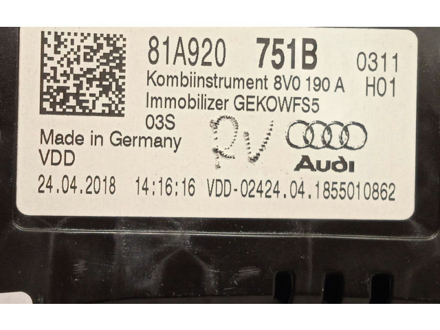 Панель приборов 81A920751B   Audi Q2 -       