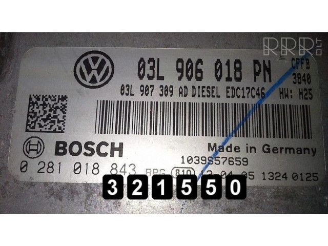 Řídící jednotka 0281018843   Volkswagen Beetle A5 2012