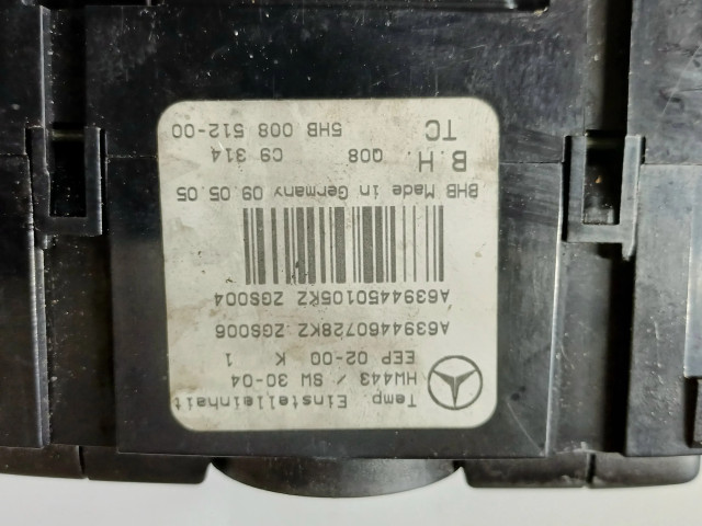 Блок управления климат-контролем A6394460728KZ, A6394450105KZ   Mercedes-Benz Vito Viano W639