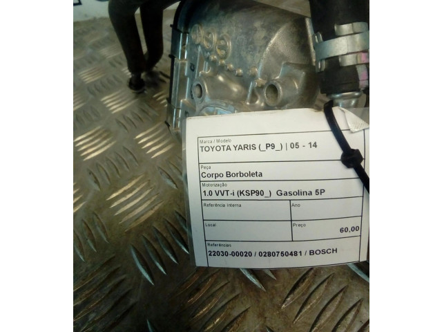 Vstřikovací lišta 22030-00020, 0280750481   Toyota Yaris     