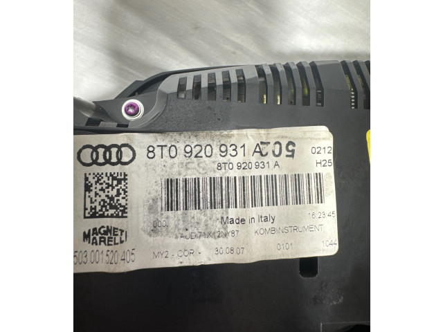 Přístrojová deska  Audi A5 8T 8F 2007 8T0920931A, 03001520405  
