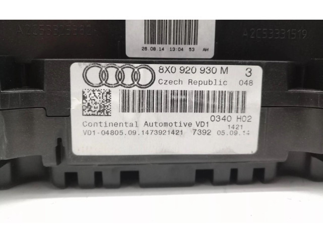 Спидометр (приборный щиток) 8X0920930M   Audi A5 Sportback 8TA 2011