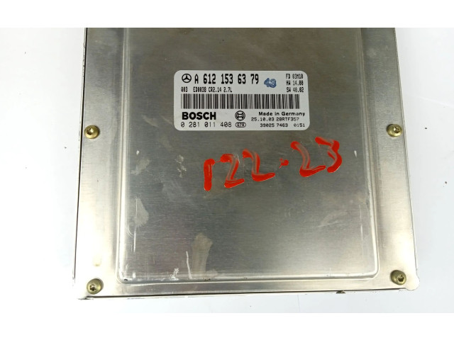 Řídící jednotka A6121536379, 0281011408   Mercedes-Benz ML W163 2004