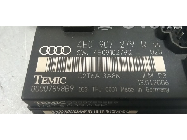 Pojistková skříňka Řídící jednotka BSM 4E0907279Q, 4E0910279Q   Audi A8 S8 D3 4E 2006