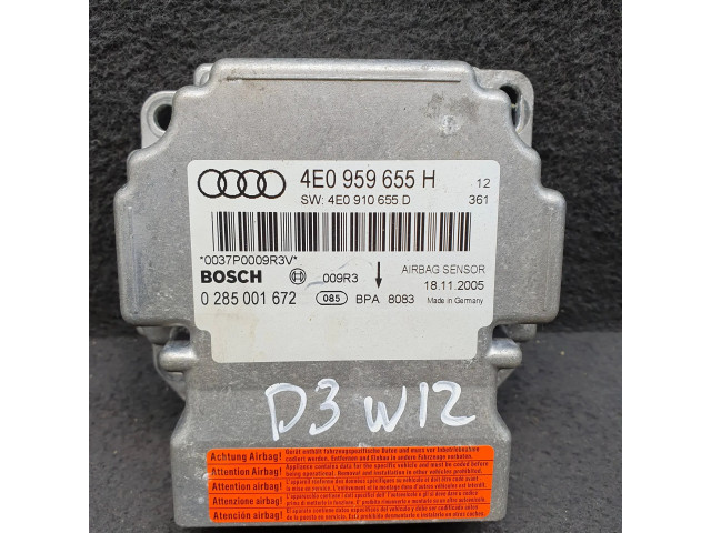 Блок подушек безопасности 4E0959655H, 4E0910655D   Audi A8 S8 D3 4E