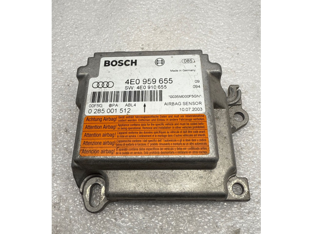 Блок подушек безопасности 4E0959655, 0285001512   Audi A8 S8 D3 4E