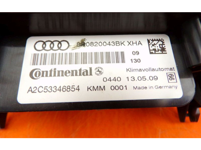 Блок управления климат-контролем 8P0820043BK, 8P0820043BK   Audi RS3 8PA
