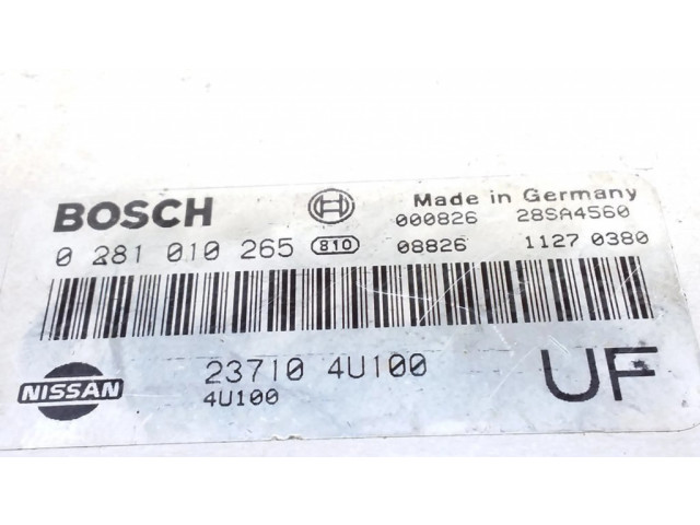 Блок управления двигателя 237104U100, 0281010265   Nissan Almera Tino
