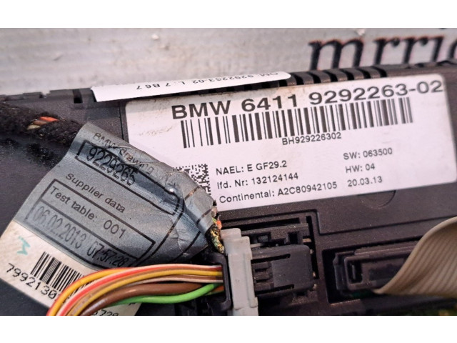 Блок управления климат-контролем 9292263-02, 9292263-02   BMW X1 E84