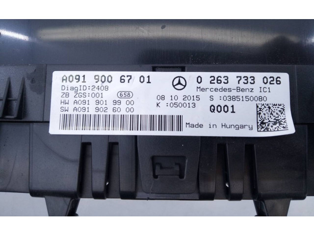 Панель приборов A0919006701, 0263733026   Infiniti Q30       