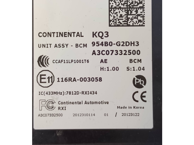 Блок комфорта 954B0G2DH3, 7812DRX1434   Hyundai Ioniq   