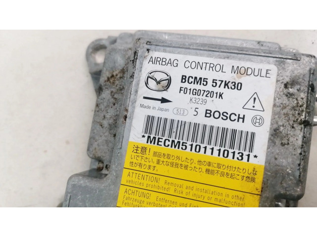 Блок подушек безопасности BCM557K30, F01G07201K   Mazda 3 II