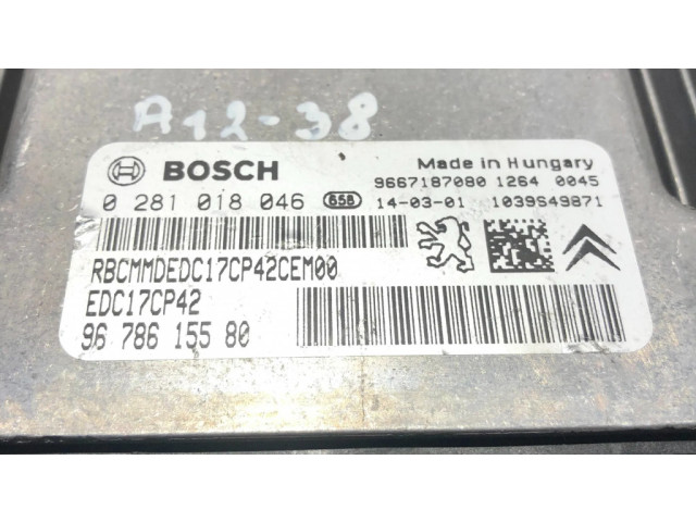 Řídící jednotka 0281018046, 9678615580   Citroen C5 2014